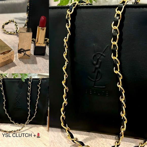 🆕YSL Black Shoulder Clutch + NEW YSL Satin lipstick 💄 RM - Picture 6 of 16